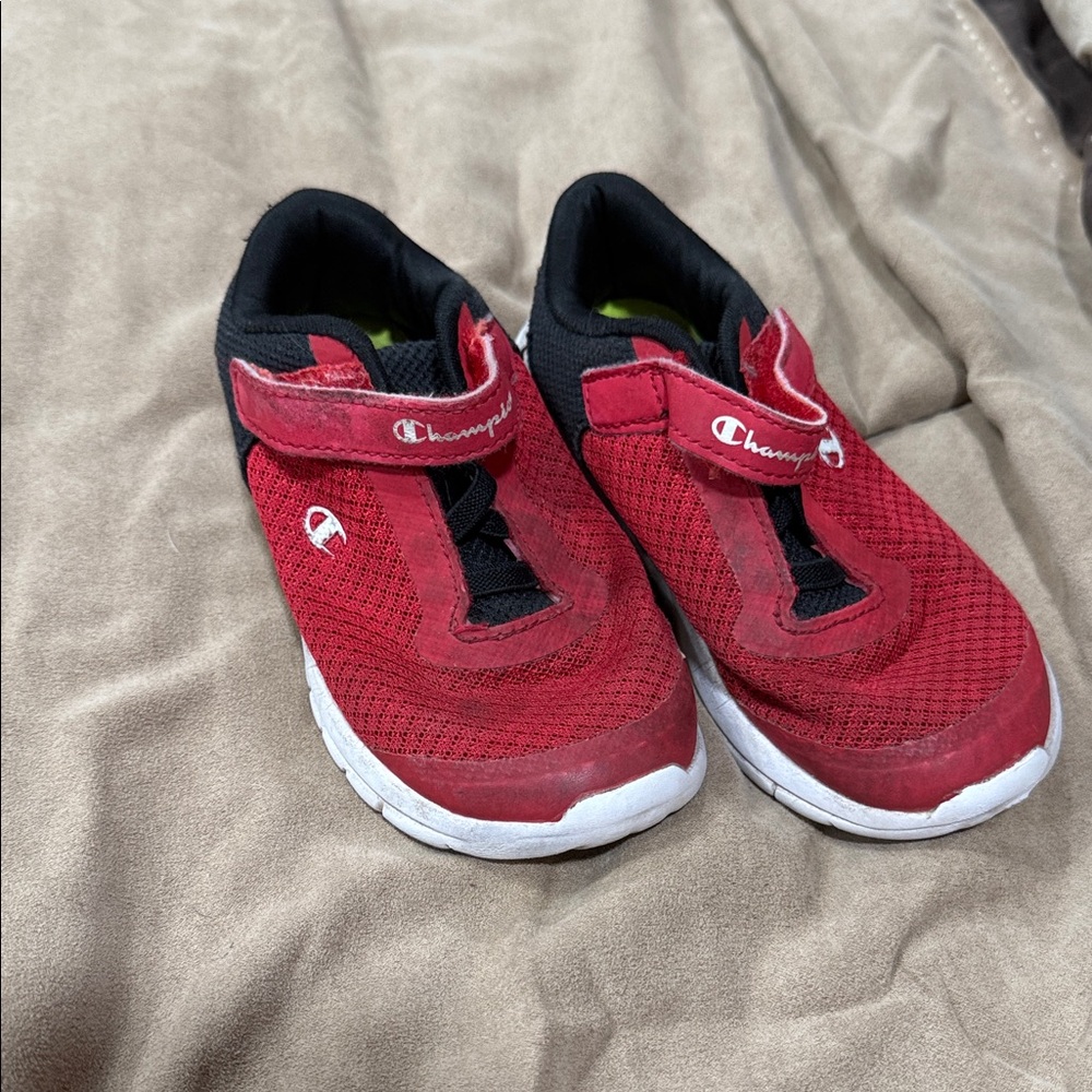 Champion Kids Red and Black Sneakers